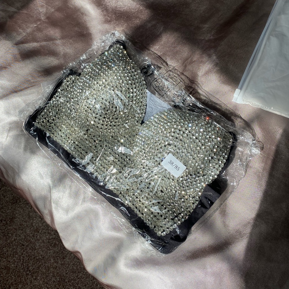 Ellacci rhinestone bra size medium